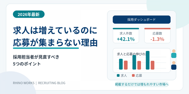 求人件数は増えている一方で応募数が伸び悩む2026年の採用市場