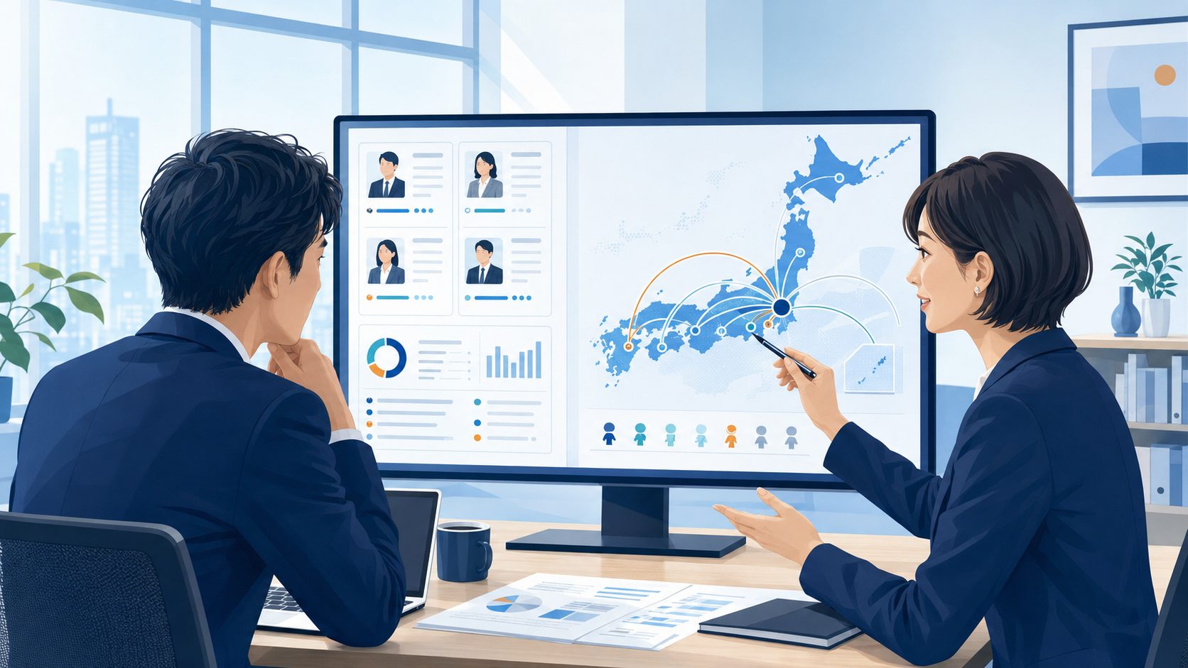 中途採用市場の動向とU・Iターン採用について検討する人事担当者
