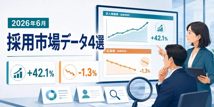 2026年6月の採用市場データを確認する採用担当者