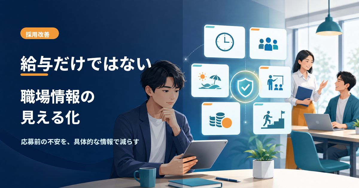 職場情報の見える化に必要な情報を比較する求職者